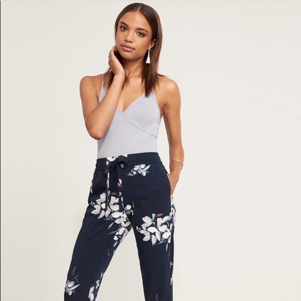 Dynamite Navy Floral Pants